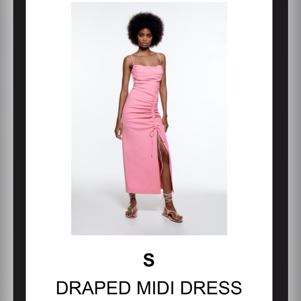 Hot pink small Zara dress new with tag